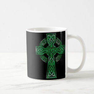 Irische keltische Kreuzknoten christliche Heilige  Kaffeetasse