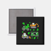 Irische Kinder Bauwagen Kran St. Patrick Tag Magnet (Vorderseite/Rückseite)