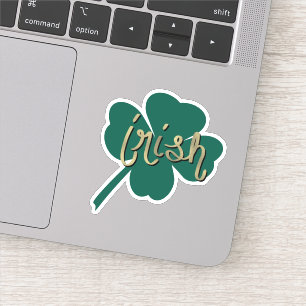 Irische Kleeblatt-Handschrift St. Patricks-Tag Nam Aufkleber