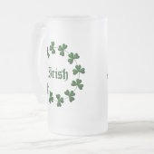 Irische Kleeblatt-Tasse 2 Mattglas Bierglas (Vorderseite Links)