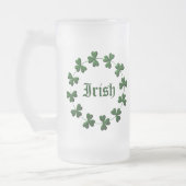 Irische Kleeblatt-Tasse 2 Mattglas Bierglas (Links)