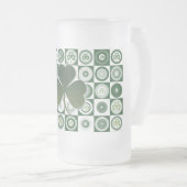 Irische Kleeblattbiersteins, -Tassen u. -schalen Mattglas Bierglas (VorderseiteRechts)