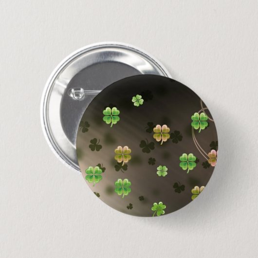 irische Kleeblätter Button (Vorne & Hinten)