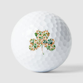 irische Kleeblätter Golfball