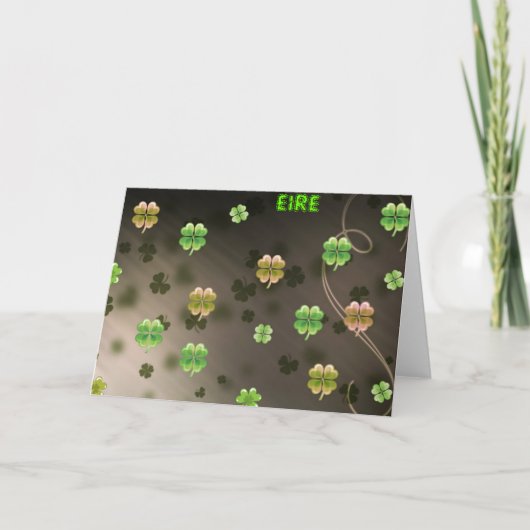 irische Kleeblätter Karte (Vorderseite)
