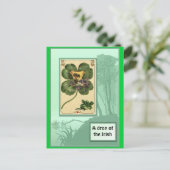 irische Kleeblätter Postkarte (Stehend Vorderseite)