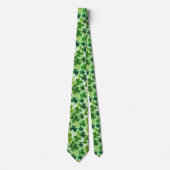 Irische Kleeblätter St. Patrick's Day Krawatte (Vorderseite)