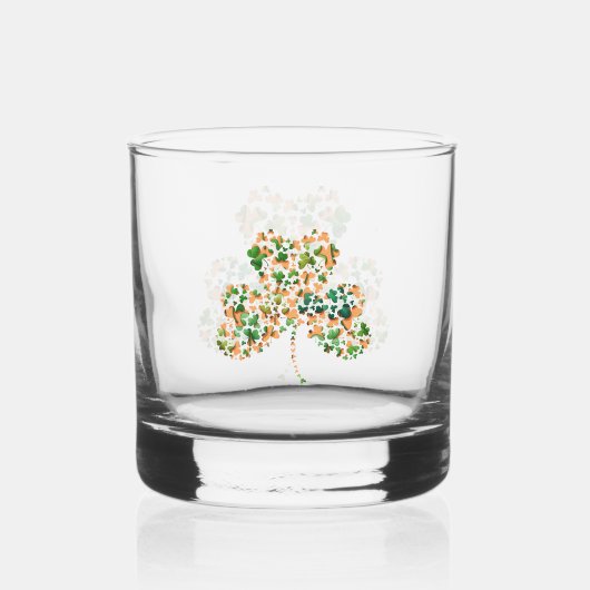 irische Kleeblätter Whiskyglas (Vorderseite)