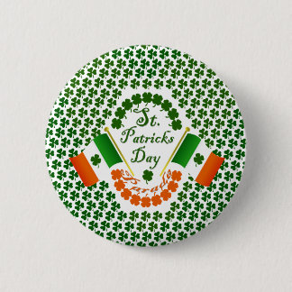 Irische Kleeflagge von Gang Irlands Eire Button