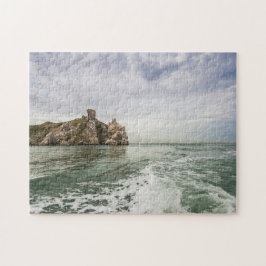 Irische Klippen unter einem bewölkten Himmel Puzzle