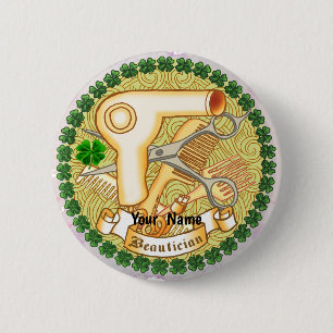 Irische Kosmetikerin Pin-Taste Button
