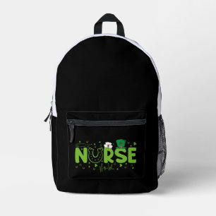 Irische Krankenschwester Stethoskop Arbeitskleidun Bedruckter Rucksack