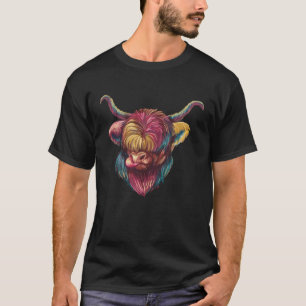 Irische Kuh in Regenbogenfarben für Männer Frauen  T-Shirt