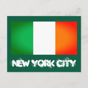 Irische Kultur feiern im Stil von NYC - Irische Fl Postkarte