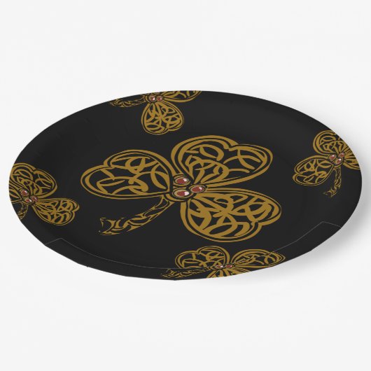 IRISCHE KUNST PAPPTELLER (Schrägansicht)