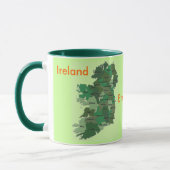 Irische Landkreis-Karten-Irland-Tasse Tasse (Links)