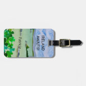 Irische Landschaft Irland erwartet Ihr Name Kleebl Gepäckanhänger (Vorderseite horizontal)