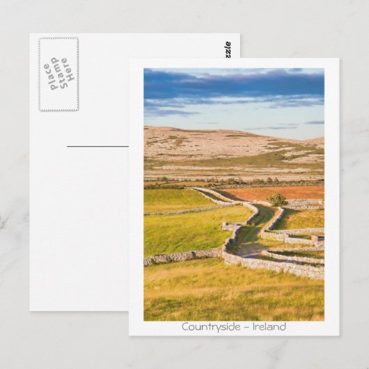 irische Landschaft Postkarte (Vorne/Hinten)