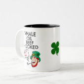 Irische Lektion: Whale Oil Beef Hooked Leprechaun Zweifarbige Tasse (Vorderseite Links)