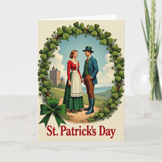 Irische Liebes St. Patricks Tag Karte (Vorderseite)