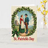 Irische Liebes St. Patricks Tag Karte (Gelbe Blume)