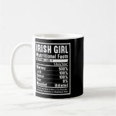 Irische Mädchen Nährwertinformationen Kaffeetasse (Links)