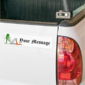 Irische Mädchen-Silhouette-Flagge Autoaufkleber (Auf Lkw)