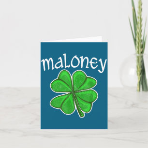 Irische Maloney Glücksklee St. Patrick's Day Karte