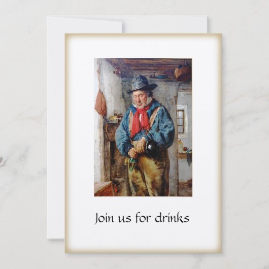 Irische Mann-u. Whisky-Getränk-Party-Cocktails Einladung (Vorderseite)