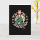 Irische männliche Tänzerin Karte (Gelbe Blume)