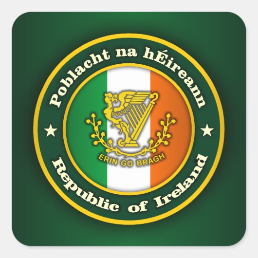 Irische Medallion 2 Quadratischer Aufkleber (Vorderseite)