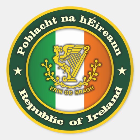 Irische Medallion 2 Runder Aufkleber (Vorderseite)