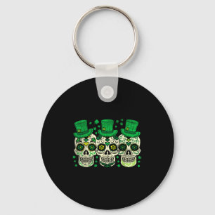 Irische mexikanische Zuckerschädel-Leprechauns Coo Schlüsselanhänger