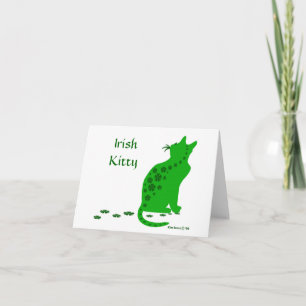 Irische Miezekatze-Karte Feiertagskarte