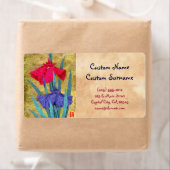 Irische orientalische abstrakte Blume bemalten Iri (Insitu)