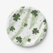 Irische Papierplatte des grünen und weißen Pappteller (Vorderseite)