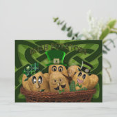 IRISCHE PARTY EINLADUNG - IRISCHE KARTOFFELN (Stehend Vorderseite)