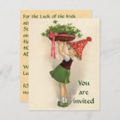 Irische Party Einladungen (Vorne/Hinten)