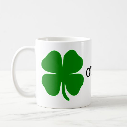 irische personalisierte NamensTasse Kaffeetasse (Links)