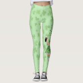 Irische Pin-Up mit Bierliebe Leggings (Vorderseite)