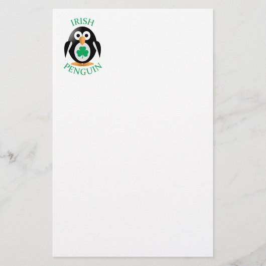 Irische Pinguine Briefpapier (Vorderseite)