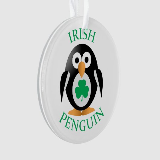Irische Pinguine Ornament (Vorderseite)
