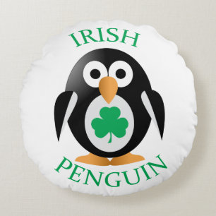 Irische Pinguine Rundes Kissen