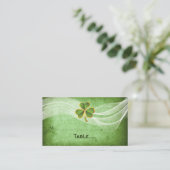 Irische Platzkarte für Klee und Schleier (Stehend Vorderseite)