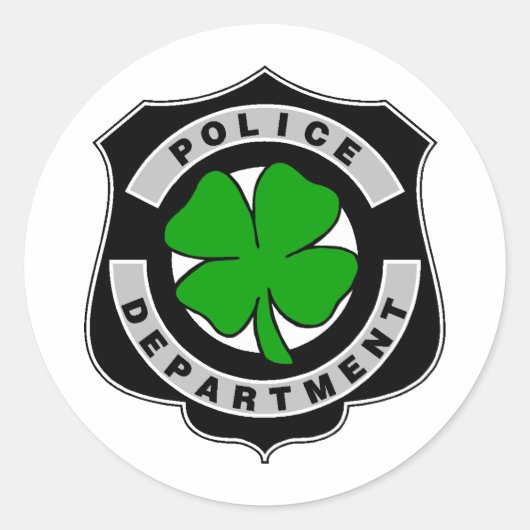 Irische Polizeibeamte Runder Aufkleber (Vorderseite)