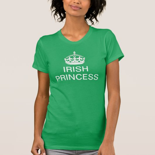 Irische Prinzessin auf Kelly-Grün T-Shirt (Vorderseite)