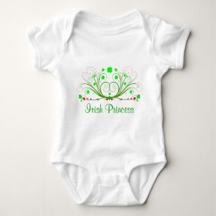 Irische Prinzessin Fancy Shamrocks Infant T-shirt Baby Strampler