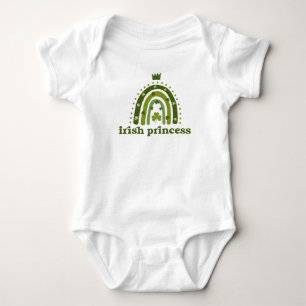 Irische Prinzessin St. Patrick's Day Grüne Boho-Re Baby Strampler