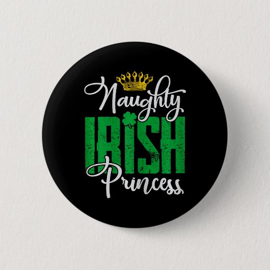 Irische Prinzessin St Patrick's Day Irland Button (Vorderseite)