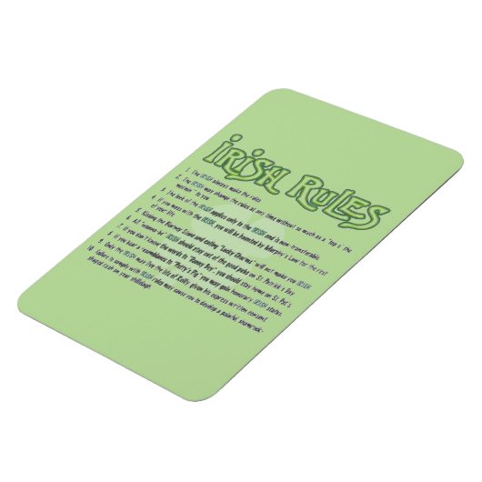 Irische Regeln Magnet (Linke Seite)